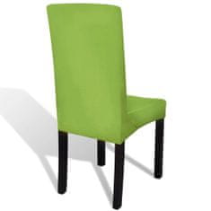 shumee Hladké strečové potahy na židle 6 ks zelené