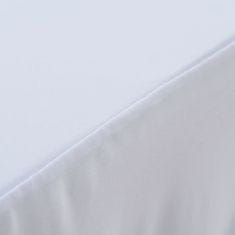 Greatstore Rautové sukně s řasením 2 ks bílé 120 x 60,5 x 74 cm