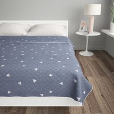 Greatstore Přikrývka tmavě modrá 230 x 260 cm prošívaná ultrasonic textil