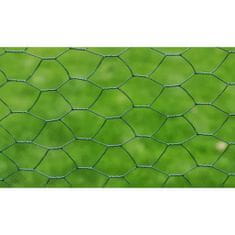 Greatstore Pletivo ke kurníku pozinkované PVC vrstva 25 x 0,75 m zelené