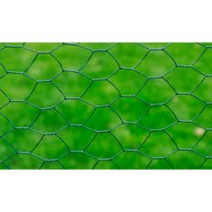 Greatstore Pletivo ke kurníku pozinkované s PVC vrstvou 25 x 0,5 m zelené