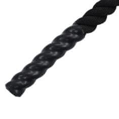 Greatstore Posilovací lano 9 m polyester černé