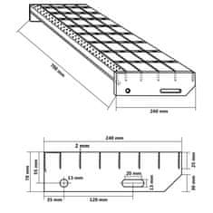 Greatstore Schodišťové stupně 4 ks svařovaná pozinkovaná ocel 700 x 240 mm