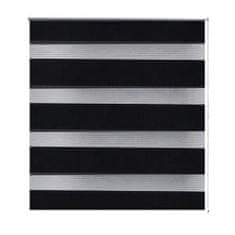 Vidaxl Roleta den a noc / Zebra / Twinroll 50x100 cm černá