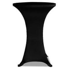 Vidaxl Potahy na koktejlový stůl Ø 70 cm, černé strečové, 2 ks