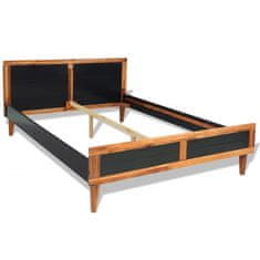Greatstore Rám postele černý masivní akáciové dřevo 180 x 200 cm