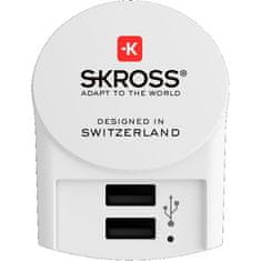 Skross Euro USB nabíjecí adaptér, 2400 mA, 2× USB výstup DC10