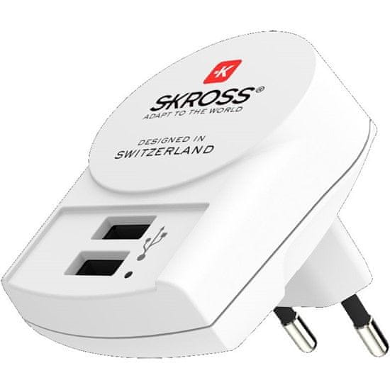 Skross Euro USB nabíjecí adaptér, 2400 mA, 2× USB výstup DC10