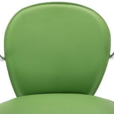 Vidaxl Barové stoličky s područkami 2 ks zelené umělá kůže