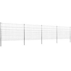Greatstore Lesnický plot se sloupky pozinkované železo 50 m 120/10/15