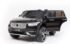 Beneo Elektrické autíčko Volvo XC90, čalouněný sedák, 2,4 GHz DO, klíč, 2 X MOTOR, dvoumístné, černé, USB