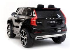Beneo Elektrické autíčko Volvo XC90, čalouněný sedák, 2,4 GHz DO, klíč, 2 X MOTOR, dvoumístné, černé, USB