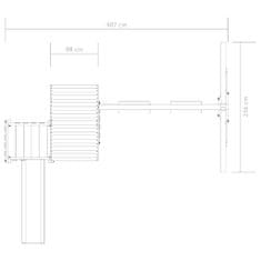 Vidaxl Dětské hřiště s prolézačkami, skluzavkami a houpačkami, dřevo