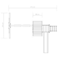 Vidaxl Dětské hřiště s prolézačkami, skluzavkami a houpačkami, dřevo