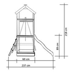 Greatstore Hřiště se skluzavkou a žebříky 237 x 168 x 218 cm dřevo