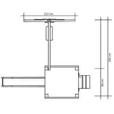 Greatstore Hřiště se skluzavkou, žebříkem a houpačkou 242x237x175 cm dřevo