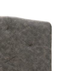 Greatstore Postel s matrací tmavě šedá textil 180 x 200 cm