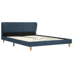 Greatstore Rám postele modrý textil 140 x 200 cm