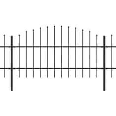 Vidaxl Zahradní plot s hroty ocel (0,75–1) x 15,3 m černý