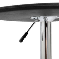 Greatstore Barový stůl černý Ø 60 cm MDF