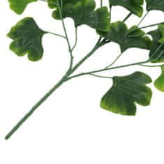 Greatstore Umělé listy ginko biloba 10 ks zelené 65 cm