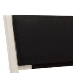 Greatstore Rám postele s LED světlem bílý a černý umělá kůže 135 x 190 cm