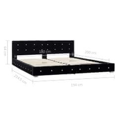 Greatstore Rám postele černý samet 180 x 200 cm