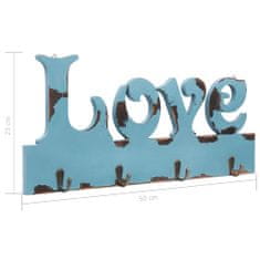 Greatstore Nástěnný věšák LOVE 50 x 23 cm