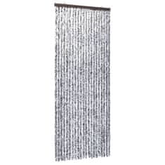 Greatstore Závěs proti hmyzu hnědý a béžový 90 x 220 cm Chenille