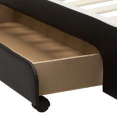 Greatstore Rám postele se zásuvkami černý umělá kůže 180 x 200 cm
