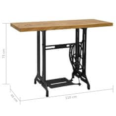 Greatstore viddaXL Konzolový stolek z šicího stroje 110 x 40 x 75 cm