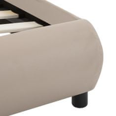 Greatstore Rám postele s LED světlem cappuccino umělá kůže 100 x 200 cm
