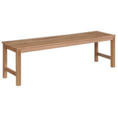 Greatstore Zahradní lavice s poduškou se vzorem listů 150 cm masivní teak