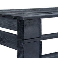 Greatstore Zahradní lavice z palet dřevo černá