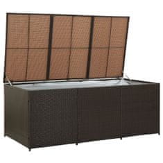 Greatstore Zahradní úložný box polyratan 180 x 90 x 75 cm hnědý