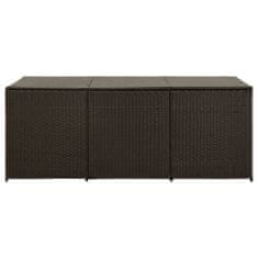 Greatstore Zahradní úložný box polyratan 180 x 90 x 75 cm hnědý