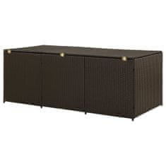 Greatstore Zahradní úložný box polyratan 180 x 90 x 75 cm hnědý