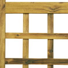 Greatstore 5dílný paraván/treláž masivní akáciové dřevo 200 x 170 cm