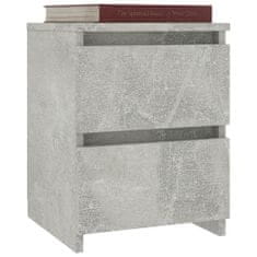 Greatstore Noční stolek betonově šedý 30 x 30 x 40 cm dřevotříska