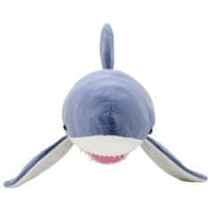 Greatstore Plyšový bílý žralok k mazlení modrobílý