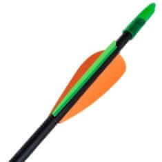 Greatstore Šípy pro standardní recurve luk, 30", 0,6 cm, sklolaminátové, 12 ks