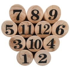 Greatstore Kubb s čísly herní set dřevěný