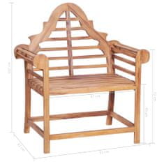 Greatstore Zahradní židle 2 ks 91 x 62 x 102 cm masivní teak