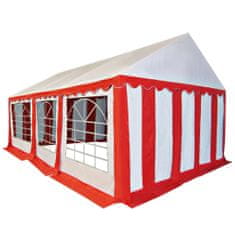 Greatstore Zahradní altán PVC 3 x 6 m červeno-bílý