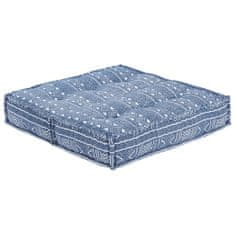 Greatstore Pouf 100 x 100 x 20 cm textil indigo