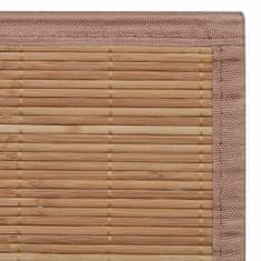 Greatstore Obdélníková hnědá bambusová rohož / koberec 150 x 200 cm