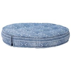 Greatstore Pouf 100 x 20 cm indigový textil