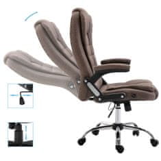 Greatstore Kancelářská židle hnědá polyester