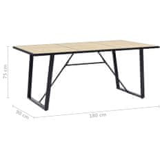 Greatstore Jídelní stůl dubový 180 x 90 x 75 cm MDF