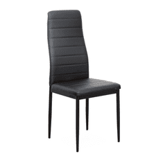 BPS-koupelny Židle, ekokůže černá / kov černá, COLETA NOVA
